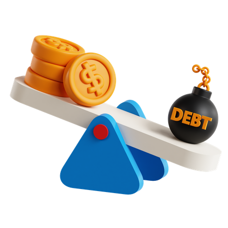 부채 및 대출 관리  3D Icon