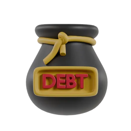 Debt Bag  3D Icon
