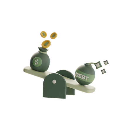 Debt Balance  3D Icon