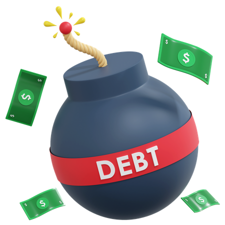 Debt Bomb  3D Icon