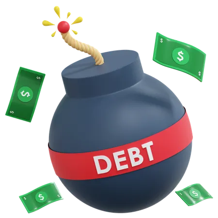 Debt Bomb  3D Icon