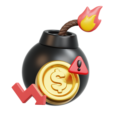 Debt Bomb  3D Icon