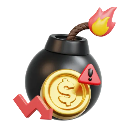 Debt Bomb  3D Icon