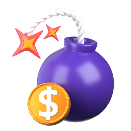 Debt Bomb  3D Icon