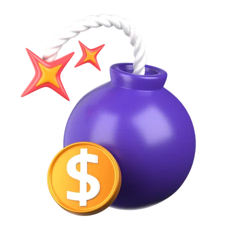 Debt Bomb  3D Icon