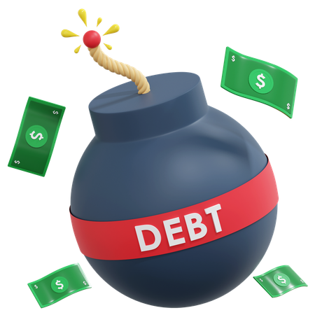 Debt Bomb  3D Icon