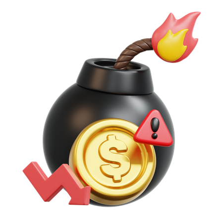 Debt Bomb  3D Icon