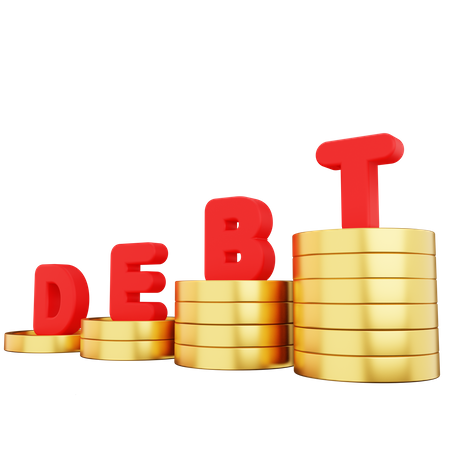 Debt Increase  3D Icon