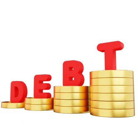 Debt Increase  3D Icon