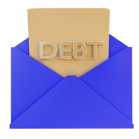 Debt Message  3D Icon