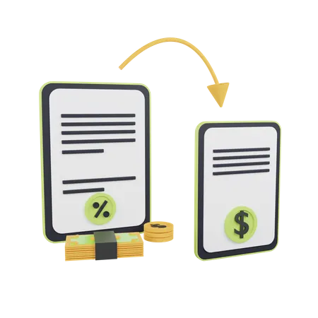 Debt Refinancing  3D Icon