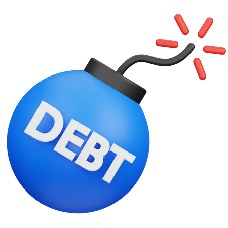 Debt Risk  3D Icon