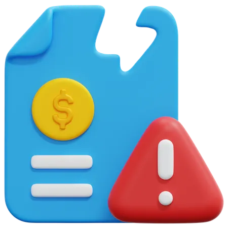 Debt Warning  3D Icon