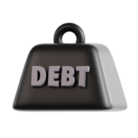 負債の重さ  3D Icon