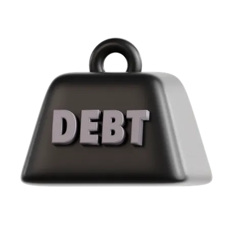 負債の重さ  3D Icon
