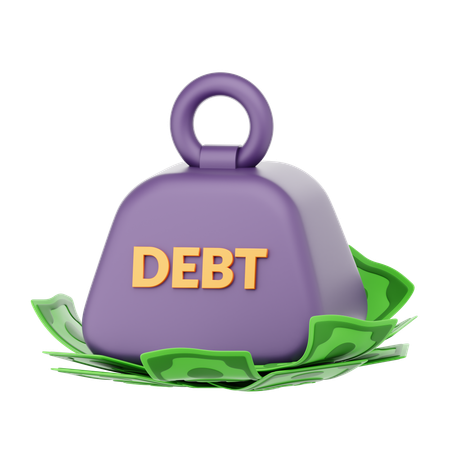 Debt Weight  3D Icon