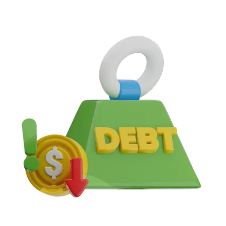 Debt Weight  3D Icon