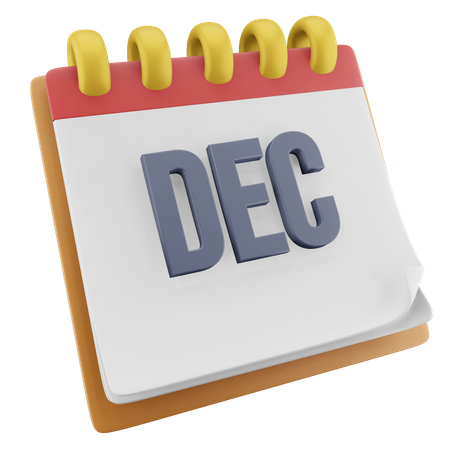 Dec Month  3D Icon