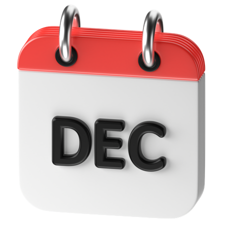 December  3D Icon
