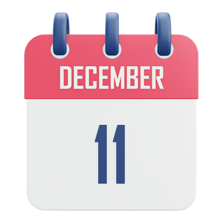 December 11  3D Icon