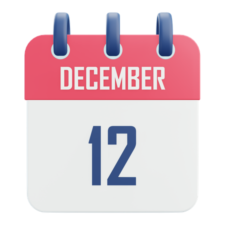 December 12  3D Icon