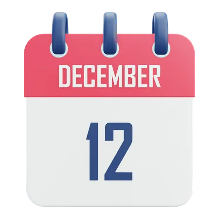 December 12  3D Icon