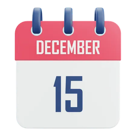 December 15  3D Icon