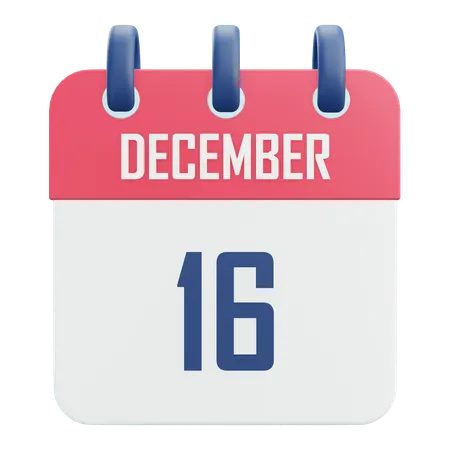 December 16  3D Icon