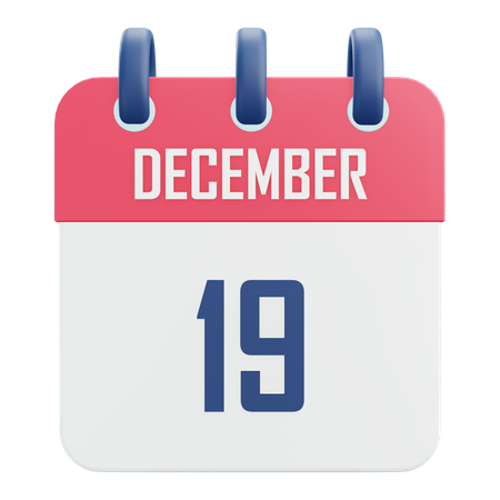 December 19  3D Icon