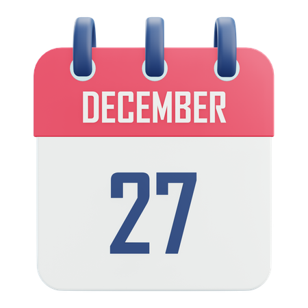 December 27  3D Icon