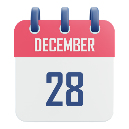 December 28  3D Icon