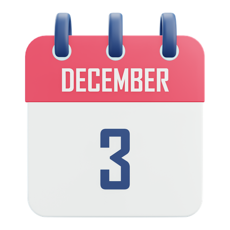 December 3  3D Icon