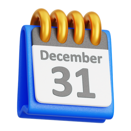 December 31  3D Icon