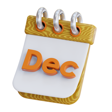 December  3D Icon