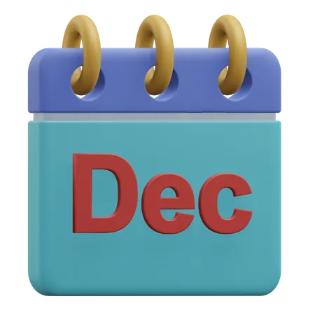 December  3D Icon