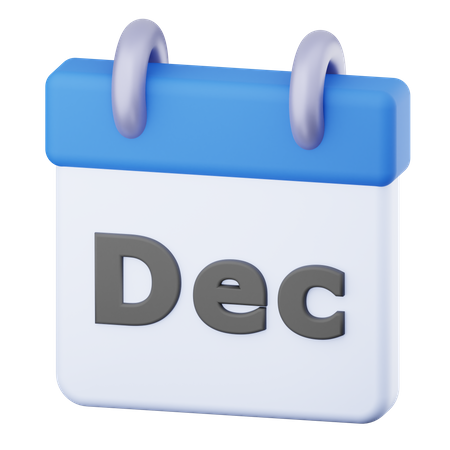 December  3D Icon