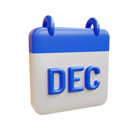 December  3D Icon