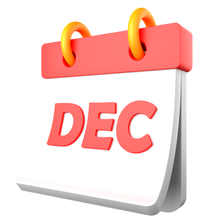 December  3D Icon