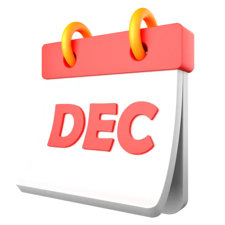 December  3D Icon