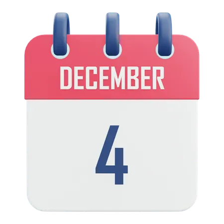 December 4  3D Icon