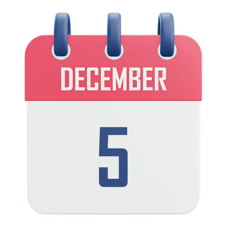 December 5  3D Icon