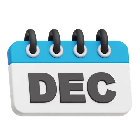 December Calendar  3D Icon