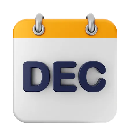 December Calendar  3D Icon