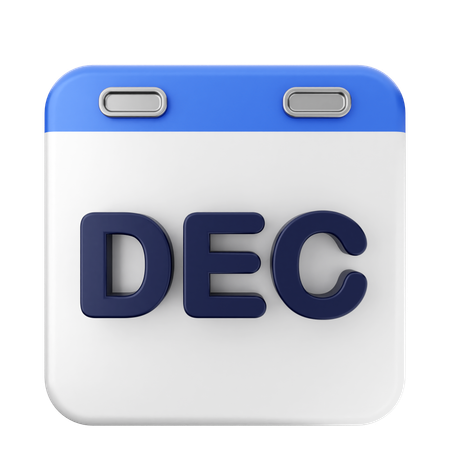 December Calendar  3D Icon