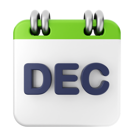 December Calendar  3D Icon