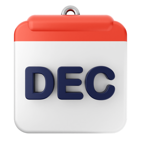 December Calendar  3D Icon