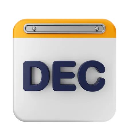 December Calendar  3D Icon