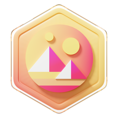 Decentraland (MANA) Badge  3D Icon