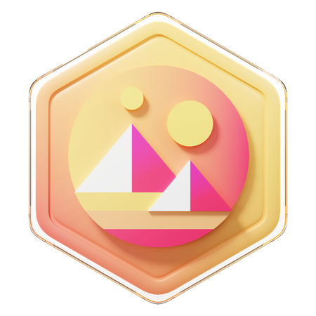 Decentraland (MANA) Badge  3D Illustration