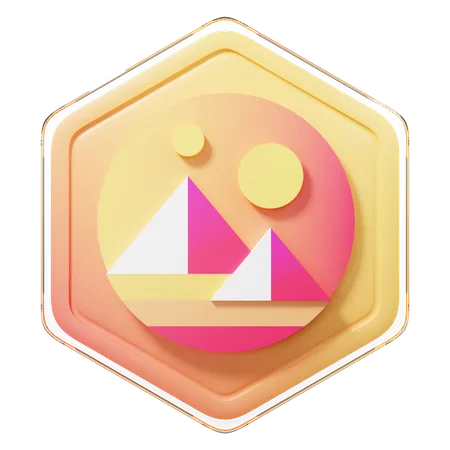 Decentraland (MANA) Badge  3D Icon